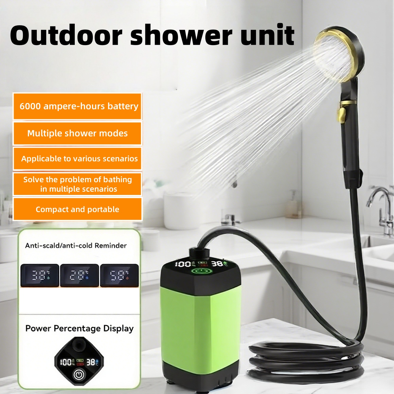 Outdoor Adventure Trips - Unit Shower Listrik Portabel untuk Luar