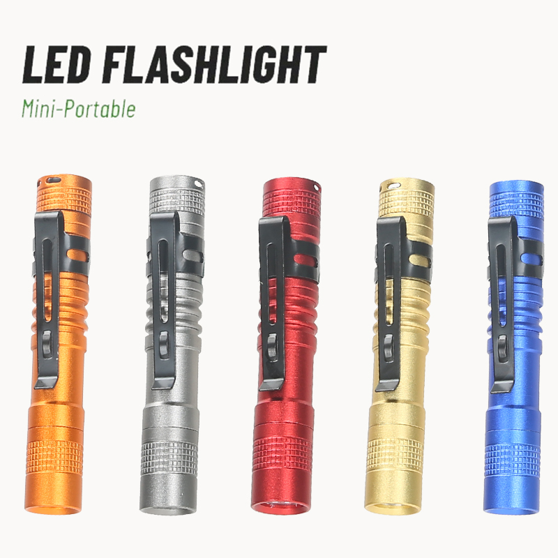 Outdoor Adventure Trips - Senter LED Mini Portabel dengan Klip