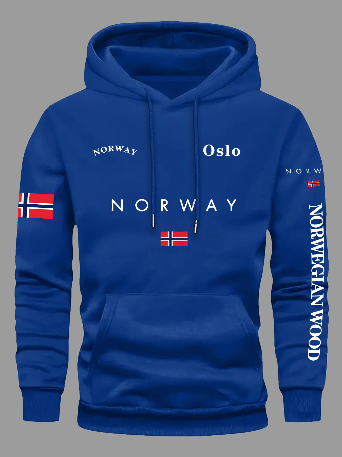 Hoodie Bendera NORWAY Pria Wan - Outdoor Adventure Outfit ulasan dan harga