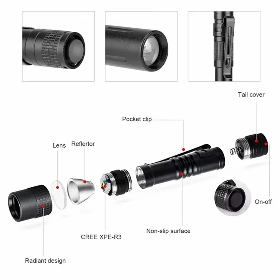 1-4 Buah Lampu Pena LED Portab - Outdoor Adventure Trips ulasan dan harga
