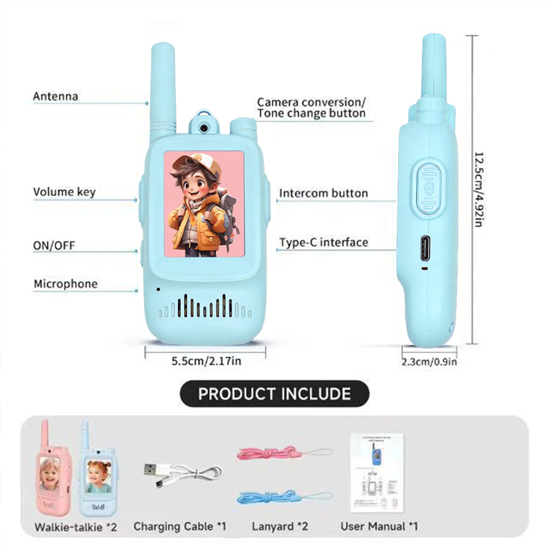 2pcs Walkie Talkie Video Anak  - Outdoor Adventure Toys For Kids ulasan dan harga