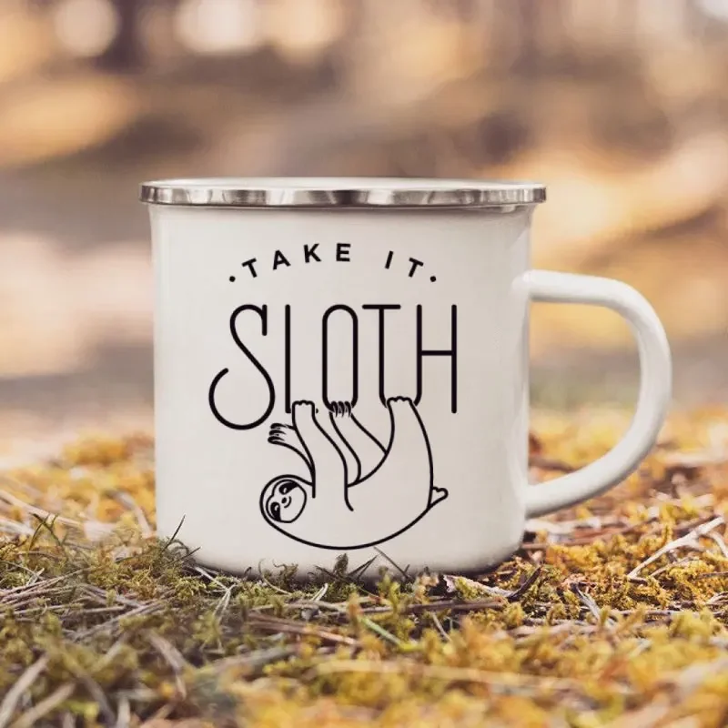 Cangkir kopi, Mug Sloth Enamel - Outdoor Adventure Walks ulasan dan harga