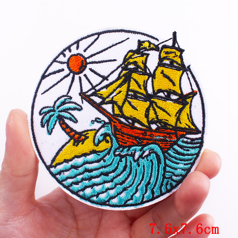 Patch bordir bepergian luar ru - Outdoor Adventure Outfit ulasan dan harga